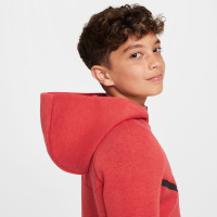 Nike Tech Fleece Trainingspak Sportswear Kids Rood Zwart