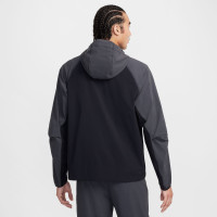 Nike Tech Windrunner Sportswear Jacket Dark Grey Black Bright Green