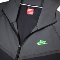 Nike Tech Windrunner Sportswear Jacket Dark Grey Black Bright Green