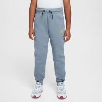Nike Tech Fleece Trainingspak Sportswear Kids Grijsblauw Zwart Wit Lichtgeel