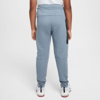 Nike Tech Fleece Trainingspak Sportswear Kids Grijsblauw Zwart Wit Lichtgeel
