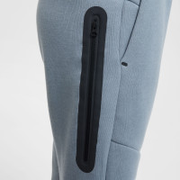 Nike Tech Fleece Trainingspak Sportswear Kids Grijsblauw Zwart Wit Lichtgeel