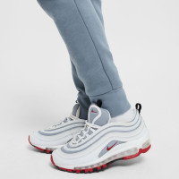 Nike Tech Fleece Trainingspak Sportswear Kids Grijsblauw Zwart Wit Lichtgeel