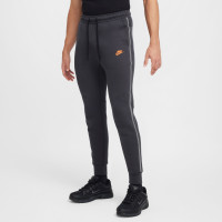 Nike Tech Fleece Trainingspak Sportswear Donkergrijs Blauwgrijs Oranje