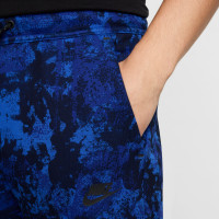 Nike Tech Fleece Camo Sweat Pants Sportswear Blue Dark Blue Black