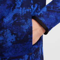 Nike Tech Fleece Camo Vest Sportswear Blue Dark Blue Black