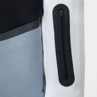 Nike Tech Fleece Trainingspak Sportswear Kids Grijsblauw Zwart Wit Lichtgeel