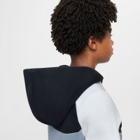 Nike Tech Fleece Trainingspak Sportswear Kids Grijsblauw Zwart Wit Lichtgeel
