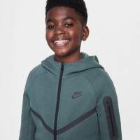 Nike Tech Fleece Tracksuit Kids Sportswear Dark Green Black