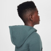 Nike Tech Fleece Tracksuit Kids Sportswear Dark Green Black