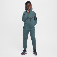 Nike Tech Fleece Tracksuit Kids Sportswear Dark Green Black