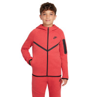 Nike Tech Fleece Trainingspak Sportswear Kids Rood Zwart