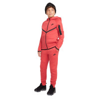 Nike Tech Fleece Trainingspak Sportswear Kids Rood Zwart