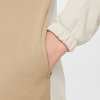 Nike Sportswear Full-Zip Trainingspak Kids Lichtbruin Beige Wit