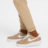 Nike Sportswear Full-Zip Trainingspak Kids Lichtbruin Beige Wit
