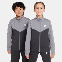 Nike Sportswear Full-Zip Tracksuit Kids Dark Grey Grey White