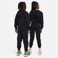 Nike Sportswear Club Fleece Tracksuit Hooded Full-Zip Kids Black White