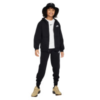Nike Sportswear Club Fleece Tracksuit Hooded Full-Zip Kids Black White