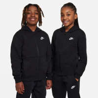 Nike Sportswear Club Fleece Tracksuit Hooded Full-Zip Kids Black White