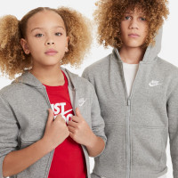 Nike Sportswear Club Fleece Tracksuit Full-Zip Hooded Kids Light Grey White