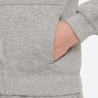 Nike Sportswear Club Fleece Tracksuit Full-Zip Hooded Kids Light Grey White