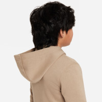 Nike Sportswear Club Fleece Tracksuit Hooded Full-Zip Kids Light Brown White
