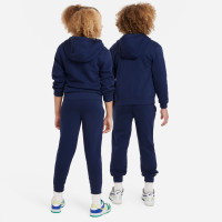 Nike Sportswear Club Fleece Tracksuit Hooded Full-Zip Kids Dark Blue White