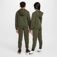 Nike Sportswear Club Fleece Tracksuit Hooded Full-Zip Kids Dark Green White