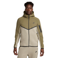 Nike Tech Fleece Vest Sportswear Olijfgroen Grijs Zwart