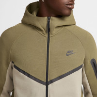 Nike Tech Fleece Vest Sportswear Olijfgroen Grijs Zwart