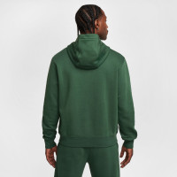 Nike Sportswear Club Hoodie Fleece Dark Green White