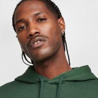 Nike Sportswear Club Hoodie Fleece Dark Green White