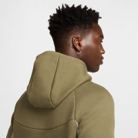 Nike Tech Fleece Vest Sportswear Olijfgroen Grijs Zwart