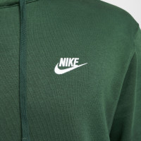 Nike Sportswear Club Hoodie Fleece Dark Green White