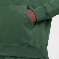 Nike Sportswear Club Hoodie Fleece Dark Green White