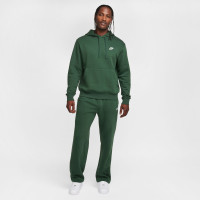 Nike Sportswear Club Hoodie Fleece Dark Green White
