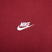 Nike Sportswear Club Hoodie Fleece Dark Red White
