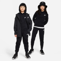 Nike Sportswear Club Hoodie Fleece Kids Zwart Wit