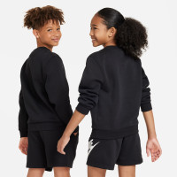 Nike Sportswear Club Crew Sweater Fleece Kids Zwart Wit
