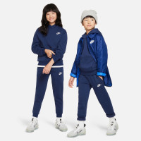 Nike Sportswear Club Hoodie Fleece Trainingspak Kids Donkerblauw Wit
