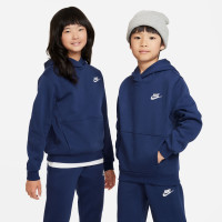Nike Sportswear Club Hoodie Fleece Trainingspak Kids Donkerblauw Wit