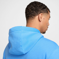 Nike Sportswear Club Hoodie Fleece Blue White