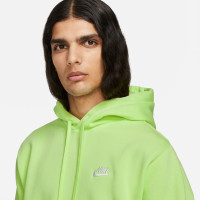 Nike Sportswear Club Hoodie Fleece Lichtgroen Wit