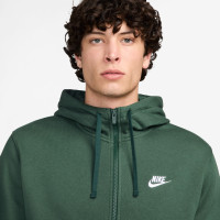 Nike Sportswear Club Fleece Full-Zip Tracksuit Dark Green White