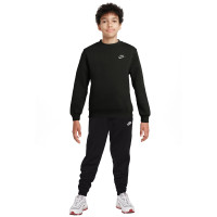 Nike Sportswear Club Crew Fleece Trainingspak Kids Zwart Wit