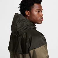 Nike Tech Sportswear Windrunner Trainingspak Woven Olijfgroen Zwart Wit