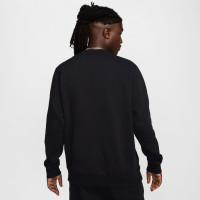 Nike Sportswear Club Fleece Crew Trainingspak Zwart Wit Zilver