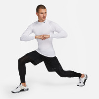Nike Pro Base Layer Long Sleeve High Neck White Black