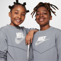 Nike Sportswear Big Logo Crew Kids Tracksuit Grey Blue White Grey