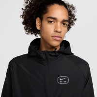 Nike Air Sportswear Full-Zip Woven Tracksuit Black Green Silver
